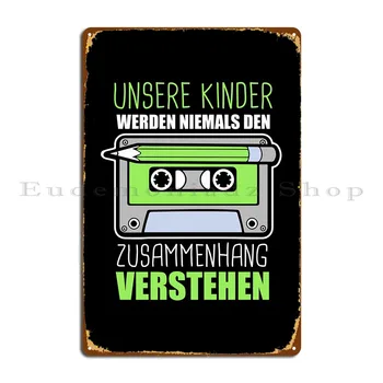 Немецкий 90-х годов кассетный металлический знак винтажный клуб пещера декор стены на заказ жестяной знак плакат