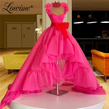 Низкие Темно-розовые платья для выпускного вечера с высокой посадкой 2021 На заказ Длинное вечернее платье большого размера для женщин, свадьбы, вечерние платья с бисером, халаты