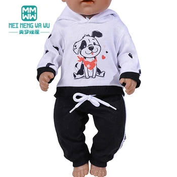 Новая одежда для куклы, размер 17 дюймов 43-45 см, детские игрушки, кукла для новорожденных, модные костюмы с героями мультфильмов, куртки, джинсовые костюмы