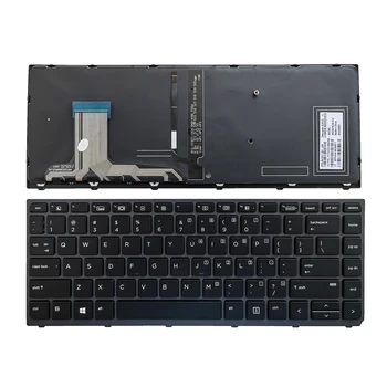 Новая оригинальная клавиатура для мобильной рабочей станции HP ZBook Studio G3 в серой рамке с подсветкой США
