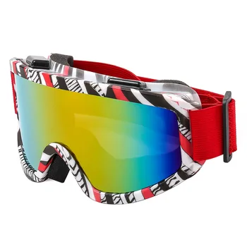 Новые модные лыжные очки с защитой от запотевания, для альпинизма на открытом воздухе, Большая оправа, защита от ветра и песка, ослепляющие Лыжные очки для защиты глаз, спортивные очки