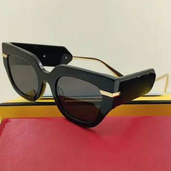 Новые модные овальные Черные ацетатные солнцезащитные очки 2023 года Для женщин, ретро-оттенки, Брендовая дизайнерская обувь, Модные солнцезащитные очки UV400