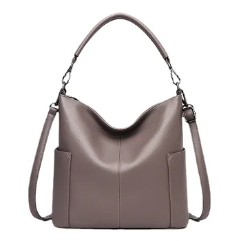 Новые модные сумки большой емкости, женская ручная сумка из мягкой кожи, большая сумка через плечо на одно плечо