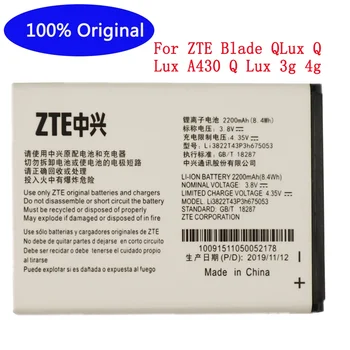 Новый 100% Оригинальный Аккумулятор Li3822T43P3h675053 Для ZTE Blade QLux Q Lux A430 Q Lux 3g 4g 2200mAh Аккумулятор Для Мобильного Телефона