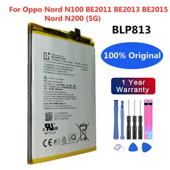 Новый Аккумулятор BLP813 Для Oppo Nord N100 BE2011 BE2013 BE2015 /Nord N200 5G 5000mAh Оригинальный Аккумулятор Телефона Bateria + Инструменты