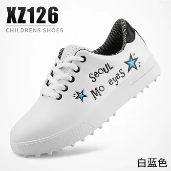 Обувь для гольфа для мальчиков и девочек PGM, водонепроницаемая, легкая, мягкая и дышащая, универсальная спортивная обувь для улицы, универсальные белые туфли XZ126