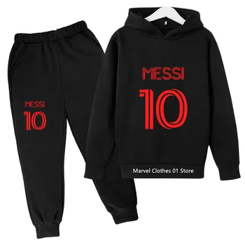 Одежда для девочек-суперзвезд Аргентинского футбола, детские толстовки Месси, комплект брюк, детская одежда, весенне-осенний спортивный костюм, спортивный костюм