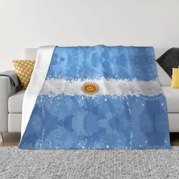 Одеяла с флагом Аргентины, Бархатный текстильный декор, Дышащие сверхмягкие одеяла для постельного белья, плюшевое тонкое одеяло для путешествий, 1