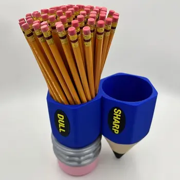 Органайзер для карандашей в форме карандаша, креативный держатель для ручек из смолы большой емкости, настольный органайзер для детей