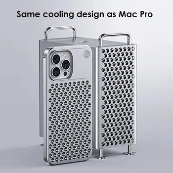 Охлаждающий полый металлический корпус из алюминиевого сплава для iPhone 15 14 13 Pro Max 15Plus с ароматом, без оправы, с полным противоударным покрытием, Ароматерапия
