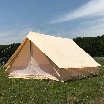 Палатка для глампинга, Хлопчатобумажный холст, колокольчик, стена палатки, Юрта, Семейная палатка, кемпинг на открытом воздухе