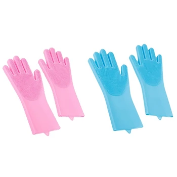 Перчатки для мытья посуды Кухонные Перчатки для массажа домашних животных, перчатки для удаления волос Силикагель для мытья посуды, перчатки многоразового использования