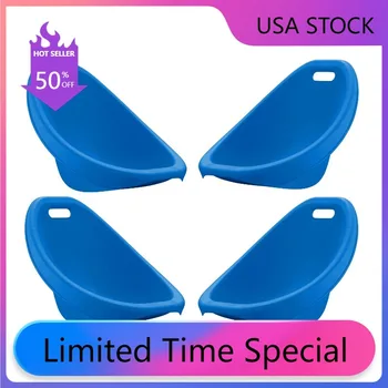 Пластиковые уличные кресла-качалки American Plastic Toys Kids Scoop Rocker, синий, 4 шт. в упаковке, США