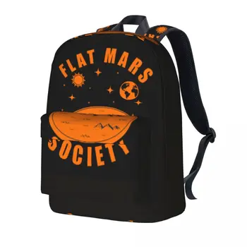 Плоский рюкзак Mars Society, забавные ретро Женские дорожные рюкзаки из полиэстера, Дышащие Эстетичные школьные сумки, рюкзак