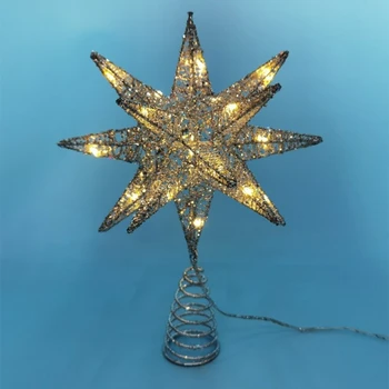 Подвесное украшение на верхушке дерева со светодиодной подсветкой в виде рождественской елки L21A, работающее на батарейках