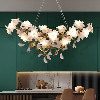 Подвесной светильник для гостиной современный светильник роскошная хрустальная лампа медная креативная лампа для ресторана дизайнерская художественная лампа