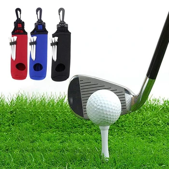 Подвесные перчатки для гольфа 4,0 * 21,0 см, Двухсторонняя прочная небольшая уличная переносная подвесная сумка для гольфа с вращающимся зажимом для ремня