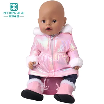 Подходит для детской игрушки 43-45 см, одежда для новорожденной куклы, модный пуховик, Розовая Роза, красный, фиолетовый подарок для девочки