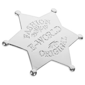 Полицейский значок Металлические шестиугольные значки Аксессуары для одежды Булавка из сплава Модная Художественная брошь Нагрудные Булавки
