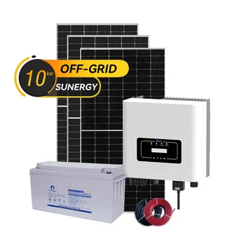 Полный комплект Солнечная панель Система питания 10 кВт Солнечная Энергия Жилая Гибридная солнечная система