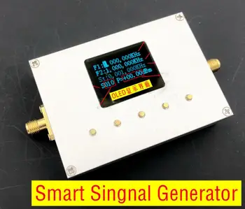 Портативный Интеллектуальный Генератор Радиочастотного сигнала 25M-6000MHz с OLED-дисплеем с Регулируемой амплитудой для усилителя Радиолюбителей