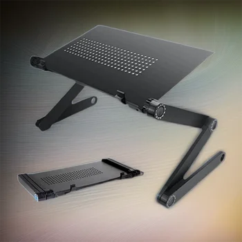 Портативный Регулируемый складной Компьютерный стол, подставка для ноутбука, ТВ-кровать, настольная подставка для ПК, многофункциональный ноутбук из алюминиевого сплава, Lapdesk