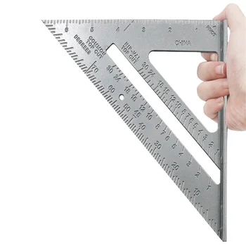 Правило треугольника Правило угла Утолщения 90 градусов Измерение алюминиевого сплава Плотником Измерение сплава Плотником Квадратная Линейка Инструмент
