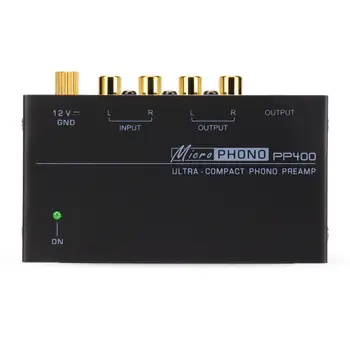 Предусилитель Phono Turntable PP400 С низким уровнем шума RCA Вход RCA Выход Компактный Портативный аудио стереофонограф для фурнитуры и аксессуаров