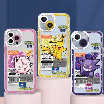 Прозрачный чехол Для Xiaomi Poco X3 NFC X3Pro X4Pro M3 Pro Мягкий Чехол для Mi 11 Lite 11T Pro Pokemon Jigglypuff Gengar Pikachu Card