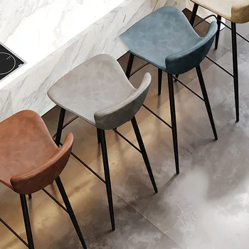 Простой барный стул с опорой, современный водонепроницаемый уличный стульчик для кормления, Дизайн табурета Nordic Taburetes Altos Cocina, Эстетический декор комнаты