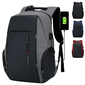 Противоугонный 15,6-дюймовый рюкзак для ноутбука большой емкости, водонепроницаемый Оксфорд, мужская деловая дорожная сумка с USB-зарядкой, школьный рюкзак Mochila