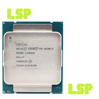 Процессор Intel usado E5 2630 V3, 2,4 ГГц, 20 МБ, 8 процессоров, 85 Вт, сокет LGA 2011-3, SR206, E5-2630, V3, центральный процессор