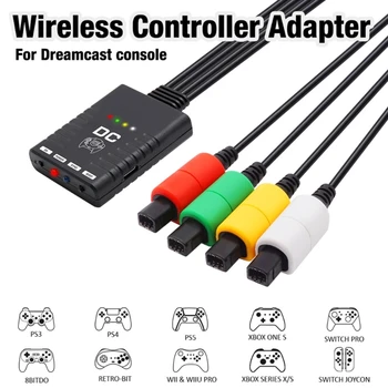 Разъем адаптера беспроводного контроллера 4в1 для Wii-Switch PS4- PS5- Игровая ручка M76A