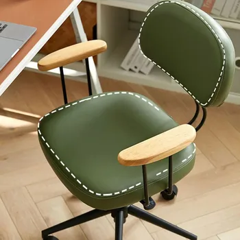 Роскошное офисное кресло Glides с подушкой на колесиках, удобный игровой стул для макияжа, рабочий стул для девочек, эстетическое оформление Silla De Oficina