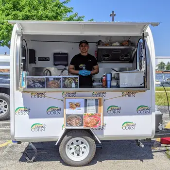 Самый продаваемый классический фургон для перевозки вафель, барбекю, хот-догов, передвижные трейлеры для еды и фургоны быстрого питания с машинами для приготовления закусок