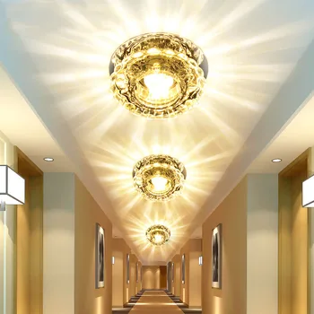 Скандинавский светодиодный потолочный светильник, внутреннее освещение, украшение гостиной, прожектор, Современный хрустальный потолок, Кухонные светильники для дома