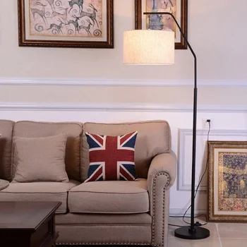 Скандинавский современный креативный торшер в американском стиле гостиная диван кабинет спальня семейная прикроватная тумбочка для рыбалки вертикальная настольная лампа