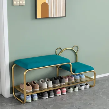 Современный металлический шкаф для обуви, вертикальный Узкий коридор, Роскошная полка для обуви с сиденьем, скамейка для хранения Дизайнерской мебели Sapateira Home Furniture