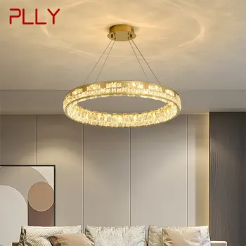 Современный подвесной светильник из хрусталя, светодиодная люстра с круглым кольцом, Креативный свет в скандинавском стиле, роскошный декор для гостиной, спальни.