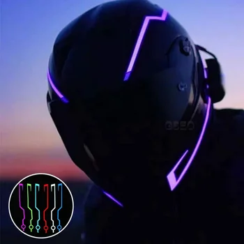 Соедините световую полосу шлема, светодиодную световую полосу, ночную световую полосу мотоциклетного шлема, с предупреждающей световой полосой шлема.
