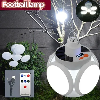Солнечный Складной фонарь на открытом воздухе, Портативная USB-перезаряжаемая футбольная лампа, Светодиодные поисковые огни, лампа аварийного освещения для кемпинга, Бытовая лампа аварийного освещения