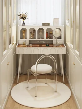 Столик для макияжа в кремовом стиле, туалетный столик, спальня, простая и современная хозяйская спальня, Небольшой известный в Интернете шкафчик для макияжа