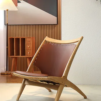 Стулья с кожаной спинкой, деревянные, современный скандинавский минималистичный дизайн, портативное кресло для дома Meuble Salon Sandalye Дизайнерская мебель