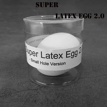 Супер Латексное Яйцо 2.0 - Версия с маленьким отверстием (1шт / футляр) Фокусы с Настоящим Яйцом Magia Stage Illusions Gimmick Accessores Забавные