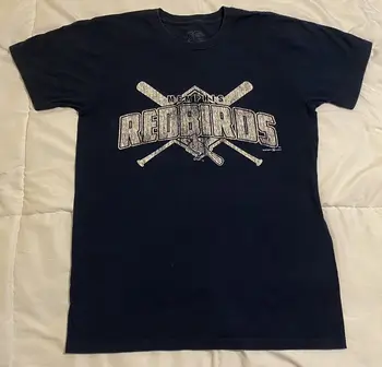Темно-синяя футболка с логотипом Memphis Redbirds 2013, Низшая лига бейсбола MiLB