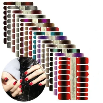 Украшения для нейл-арта серии Black and Red Gradient, наклейки для наклеивания на ногти, дизайн ногтей, наклейки с рельефным покрытием для ногтей