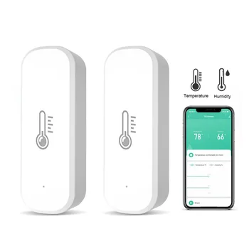 Умный датчик температуры и влажности Tuya Zigbee, комнатный термометр для домашней работы С Alexa Google Home Assistant