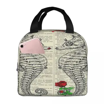 Уникальные идеи подарков на День Святого Валентина Морские коньки Madame Memento Lunch Tote Ланч-бокс Изолированные сумки Kawaii Lunch Bag