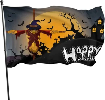 Флаг Счастливого Хэллоуина, Пугало, мертвец, летучая мышь, Лунное дерево, Садовый дом, Добро Пожаловать, уличное украшение двора для женщин, подарок для мужчин
