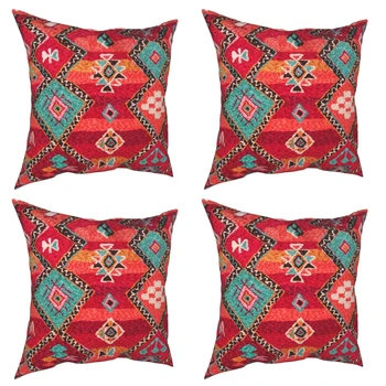 Цветная Антропологическая богемно-Марокканская квадратная наволочка, полиэстер, декор на молнии, наволочка для дивана, чехол для подушки